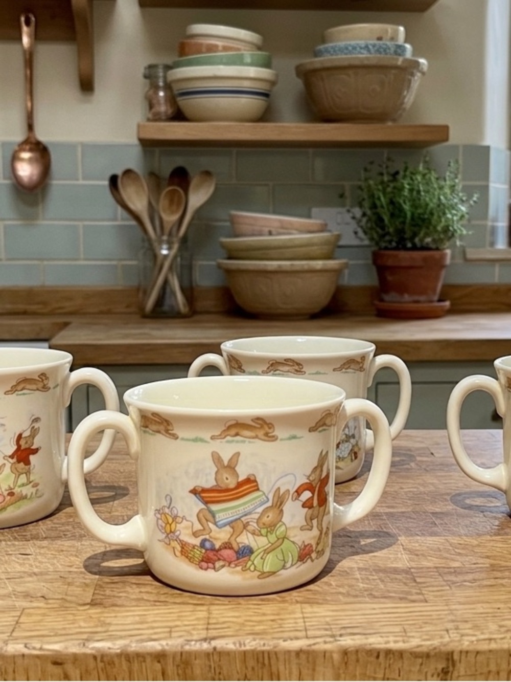 Vintage Royal Doulton Bunnykins Two Handled Mug Choice of Premium English Cup